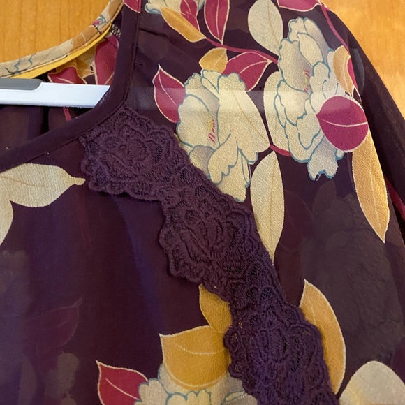 Anthropologie Moulinette Soeurs Top Floral Silk 4 - Picture 9 of 10